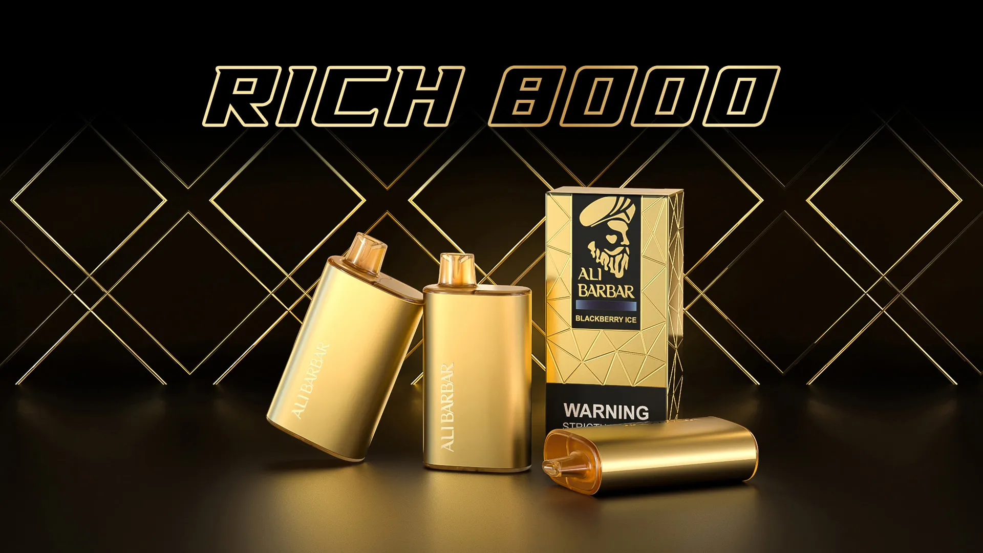ALIBARBAR RICH 8000 Puffs Disposable Vape , 20ml E-Liquid Capacity & 13 Flavor Options
