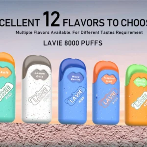 LAVIE KISS 8000 Puffs Replaceable Pod Kit , Battery Device and Replacement Pod Included(1 Battery + 1 Pod)