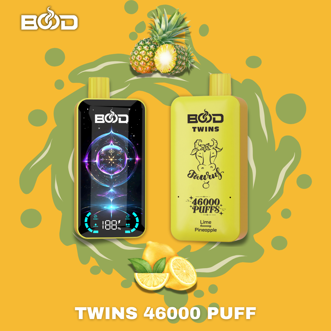 BOOD Twins 46000 Puffs 2-in-1 Vape – Dual Flavors, Digital Display & Rechargeable - Image 10