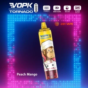VOPK Tornado 15000 Puffs Rechargeable Disposable Vape with PC Frosted Finish