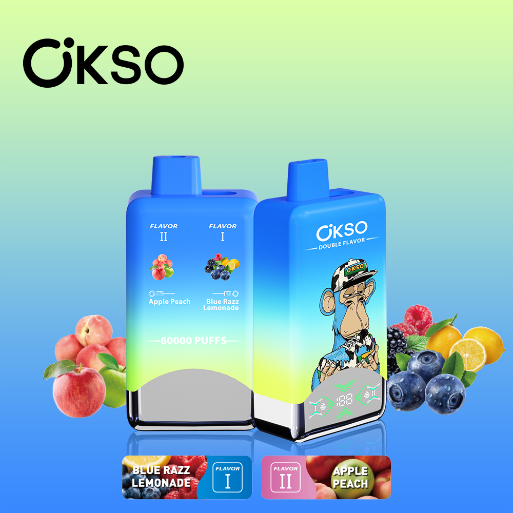 OKSO Double Flavor 60000 Puffs Disposable Vape , 50ml E-Liquid, Rechargeable & Dual Flavor Design - Image 8