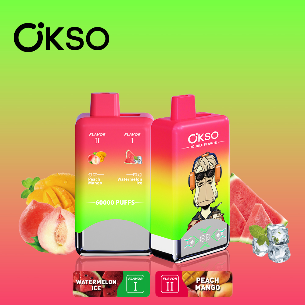 OKSO Double Flavor 60000 Puffs Disposable Vape , 50ml E-Liquid, Rechargeable & Dual Flavor Design - Image 7