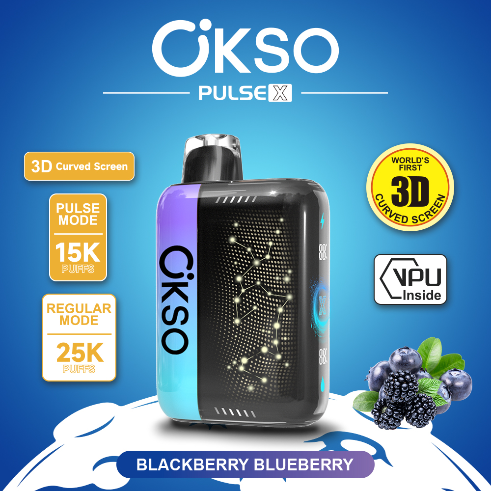 OKSO ELF BOX PULSE X 25000 Puffs Disposable Vape , AI Intelligent Power Adjustment, 3D Curved Smart Screen & Dual Mesh Coil