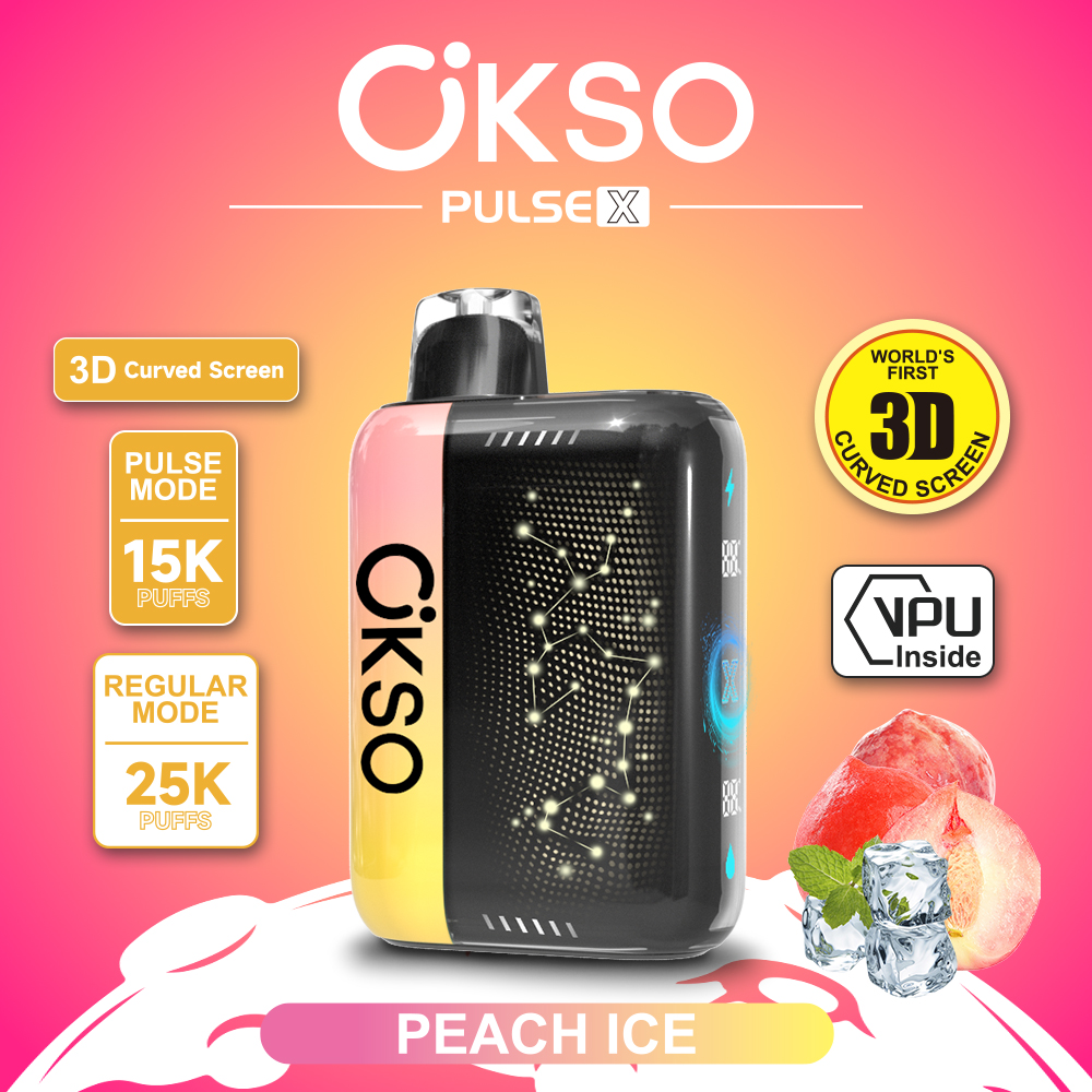 OKSO ELF BOX PULSE X 25000 Puffs Disposable Vape , AI Intelligent Power Adjustment, 3D Curved Smart Screen & Dual Mesh Coil - Image 6