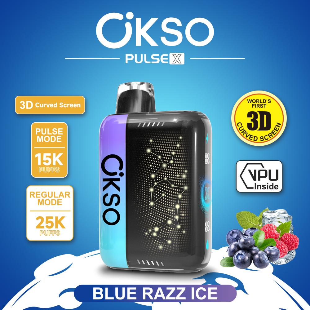 OKSO ELF BOX PULSE X 25000 Puffs Disposable Vape , AI Intelligent Power Adjustment, 3D Curved Smart Screen & Dual Mesh Coil - Image 4