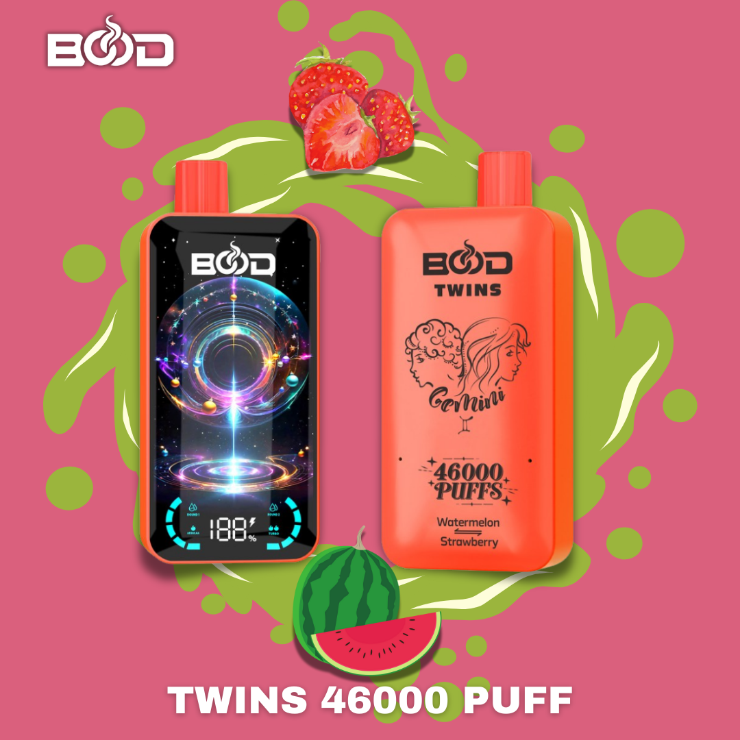 BOOD Twins 46000 Puffs 2-in-1 Vape – Dual Flavors, Digital Display & Rechargeable - Image 8