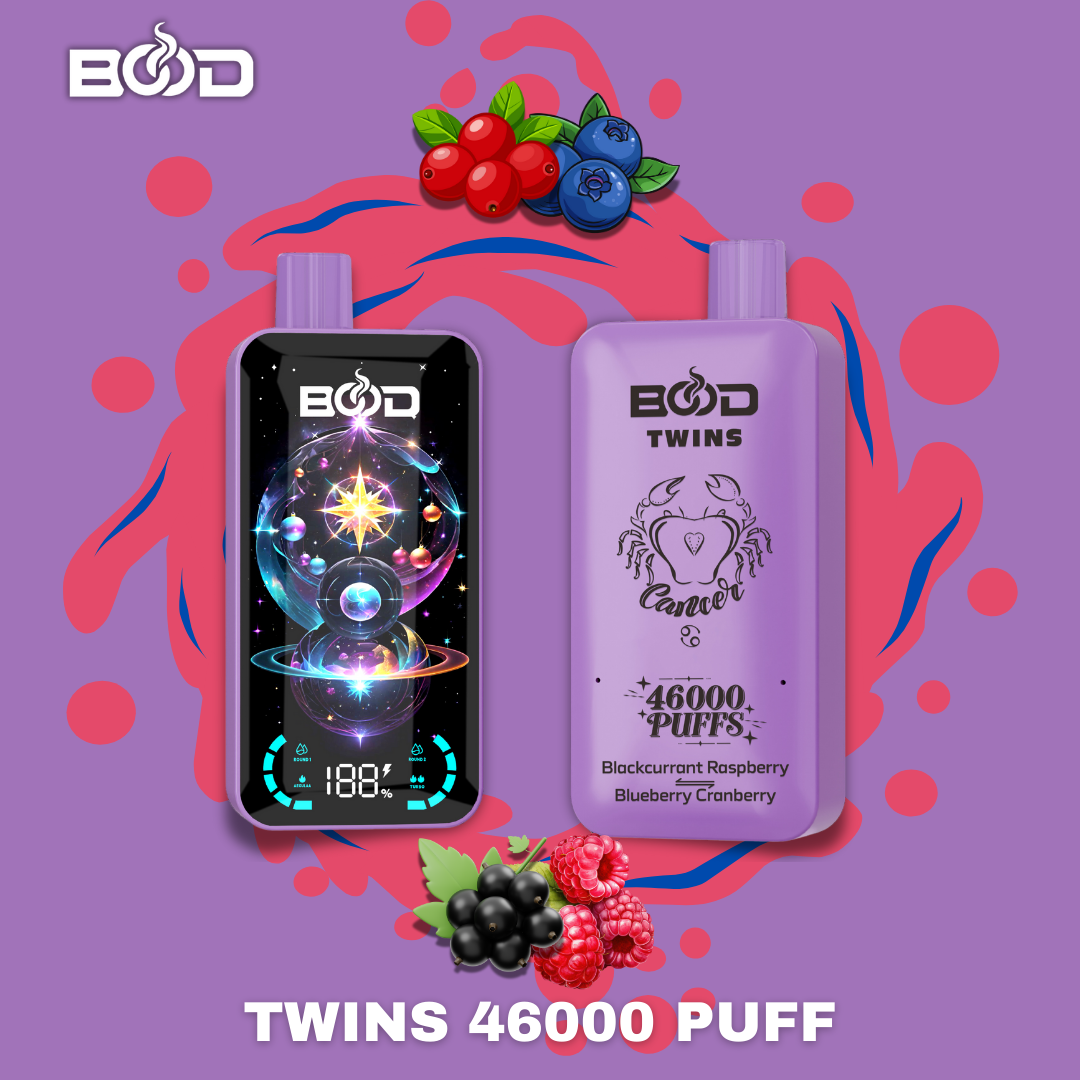 BOOD Twins 46000 Puffs 2-in-1 Vape – Dual Flavors, Digital Display & Rechargeable - Image 7
