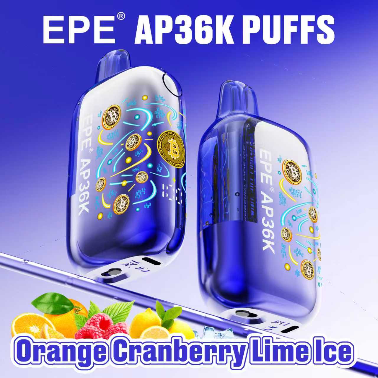 EPE AP36000 Puffs Disposable Vape , Bitcoin-Inspired Design, Adjustable Airflow & 10 Flavors - Image 2