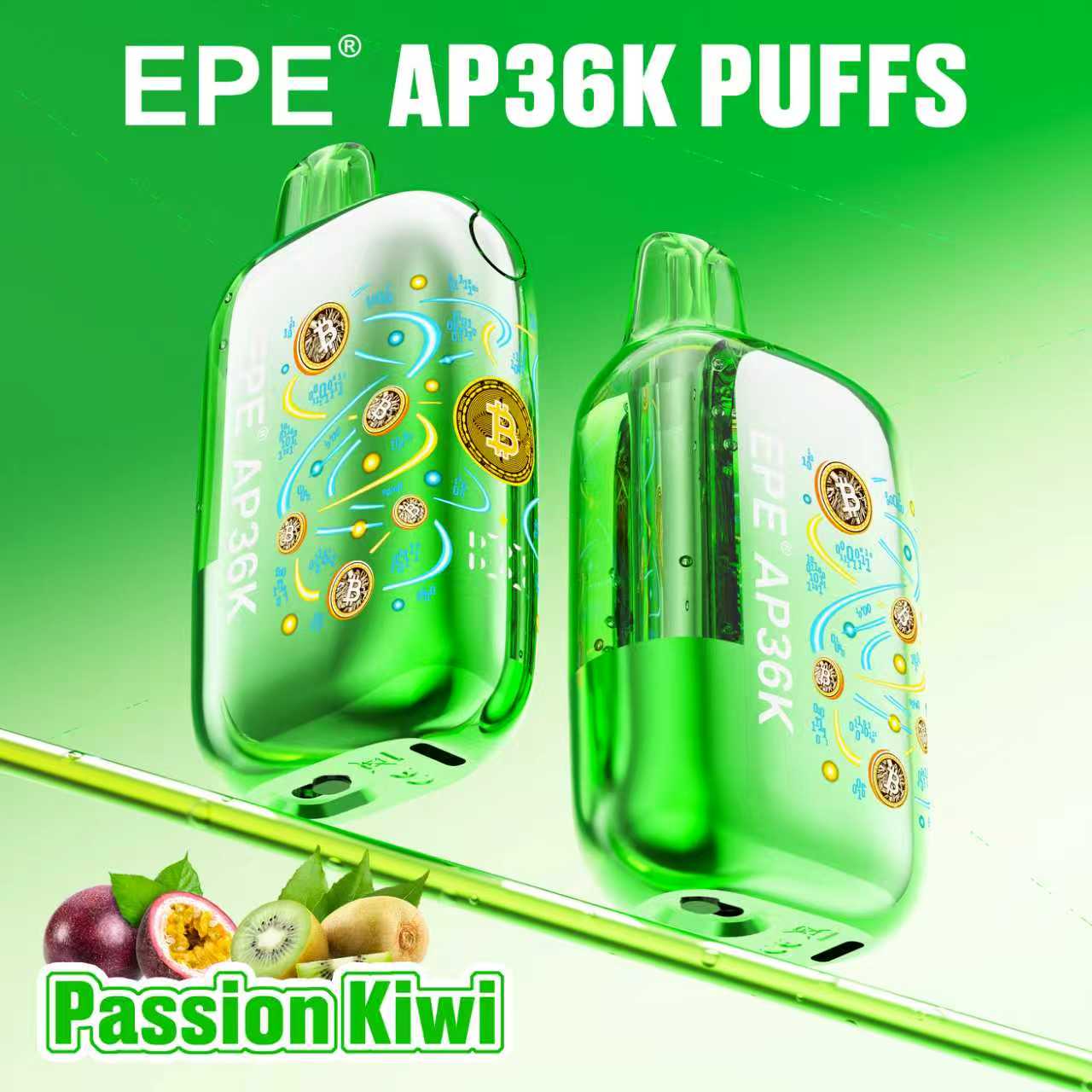 EPE AP36000 Puffs Disposable Vape , Bitcoin-Inspired Design, Adjustable Airflow & 10 Flavors