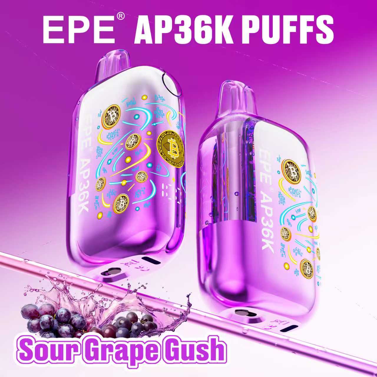 EPE AP36000 Puffs Disposable Vape , Bitcoin-Inspired Design, Adjustable Airflow & 10 Flavors - Image 10