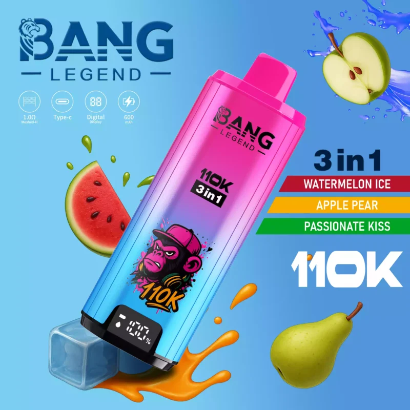 BANG LEGEND 110K 3-in-1 Disposable Vape, Type-C Rechargeable, OEM ODM Supply - Image 2