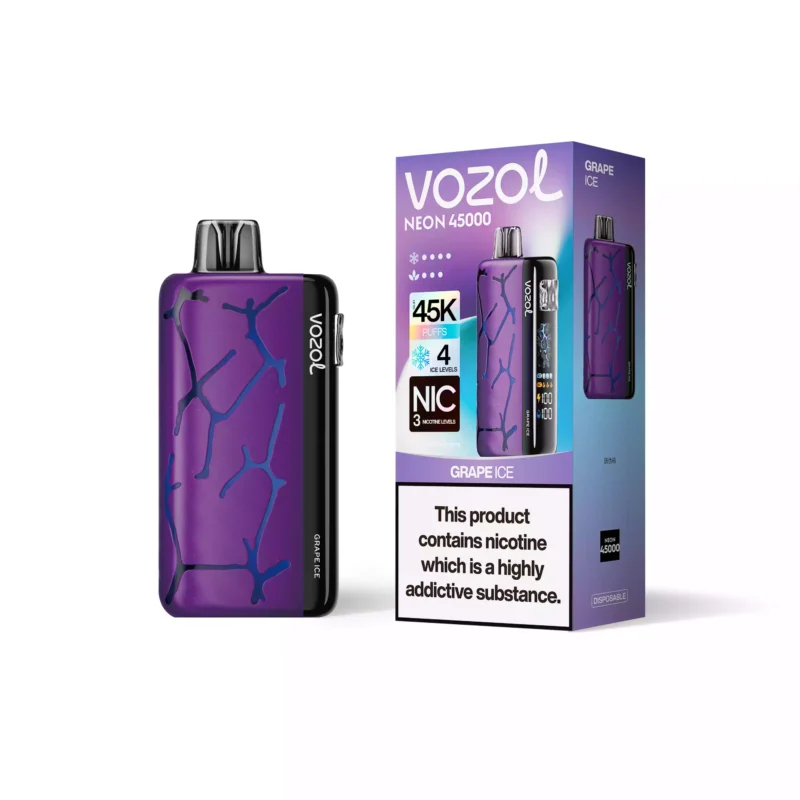 VOZOL NEON 45000 Puffs Rechargeable Disposable Vape – Dual Mesh Coil, LED Display, 2%/5% Nicotine - Image 4
