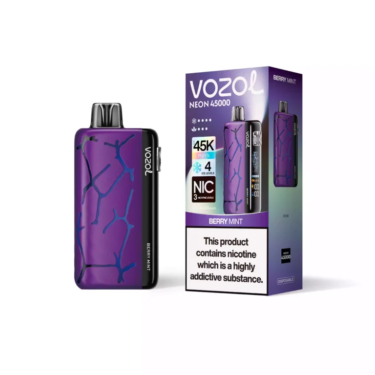 VOZOL NEON 45000 Puffs Rechargeable Disposable Vape – Dual Mesh Coil, LED Display, 2%/5% Nicotine - Image 2