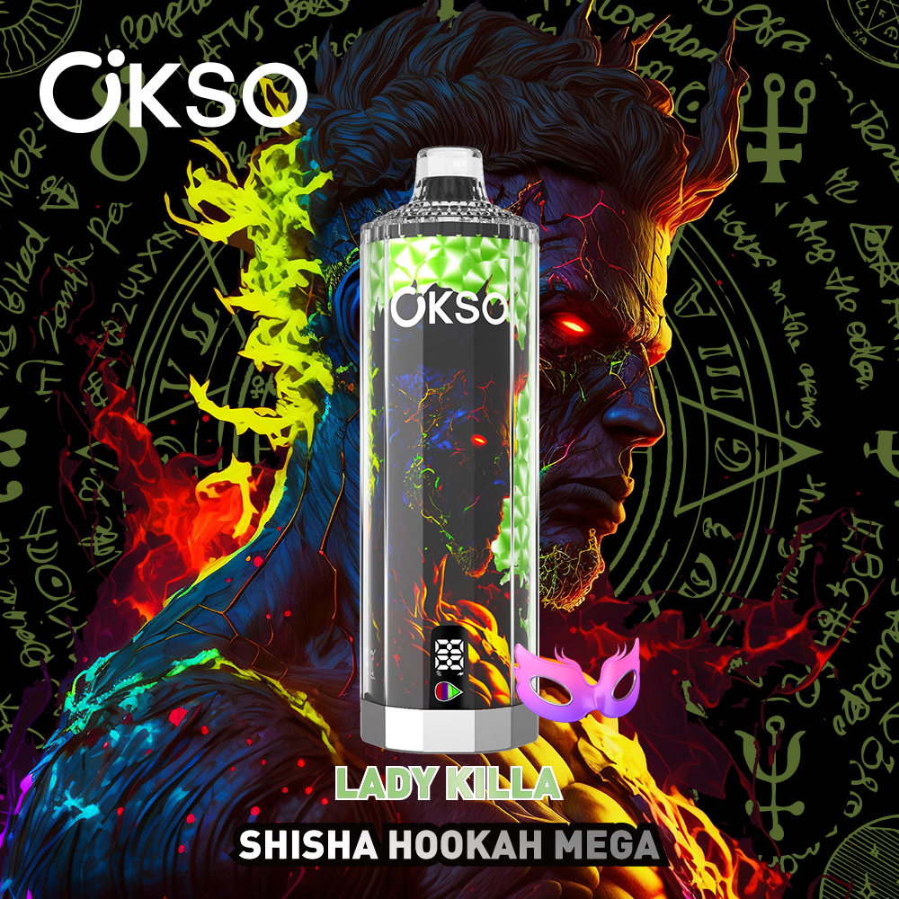 OKSO Shisha Hookah Mega 50000 Puffs Disposable Vape , Triple Mesh Coil, Rechargeable & Adjustable Airflow - Image 8