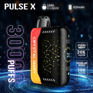 CMVAPE CRYSTAL MARY Pulse X 30,000 Puffs Device , Rechargeable, Adjustable Airflow, Digital Display