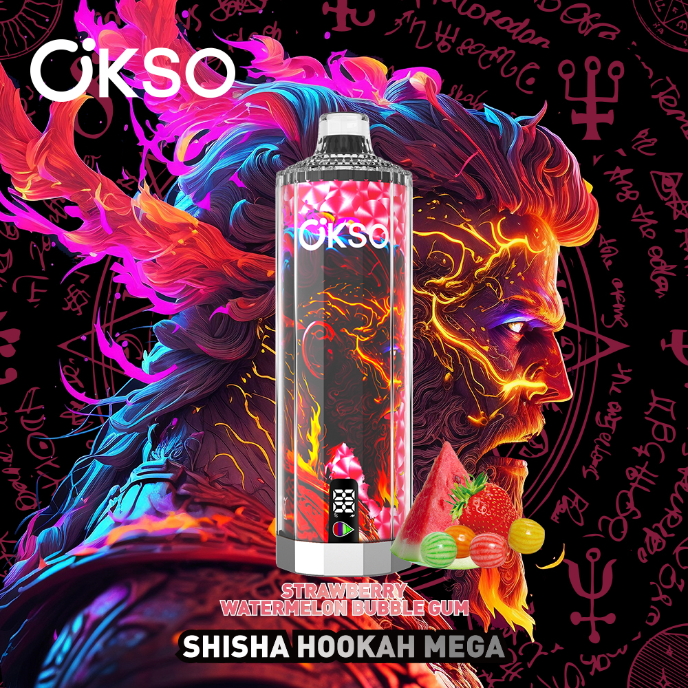 OKSO Shisha Hookah Mega 50000 Puffs Disposable Vape , Triple Mesh Coil, Rechargeable & Adjustable Airflow - Image 3