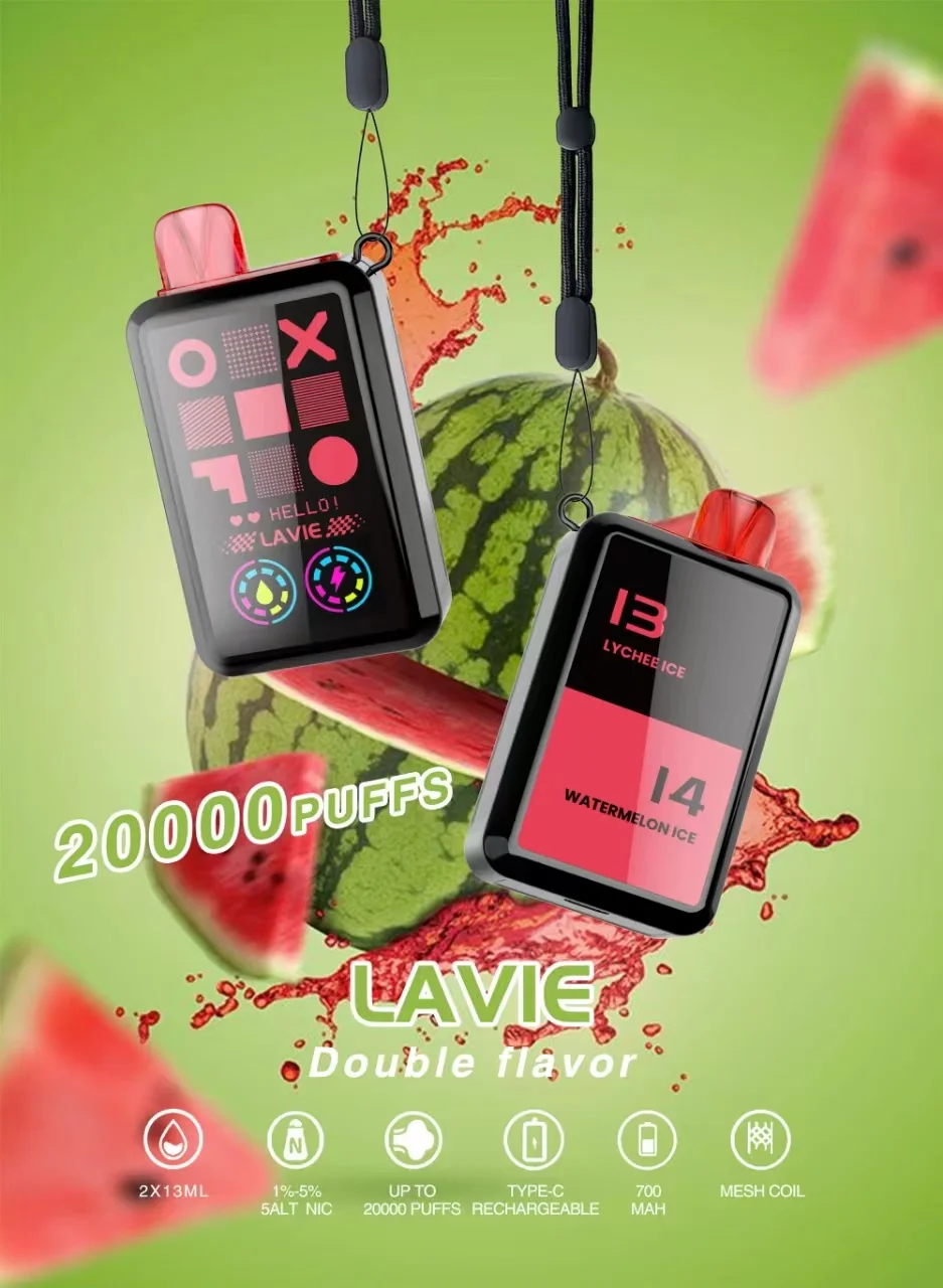 LAVIE Cyber 20000 Puffs Dual Flavor Disposable Vape , LED Light Design, Dual Flavor Configuration - Image 2
