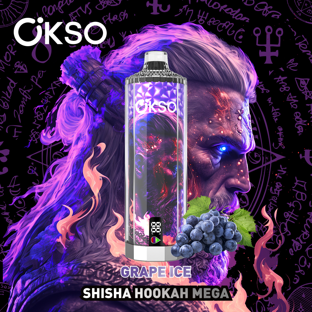 OKSO Shisha Hookah Mega 50000 Puffs Disposable Vape , Triple Mesh Coil, Rechargeable & Adjustable Airflow - Image 9