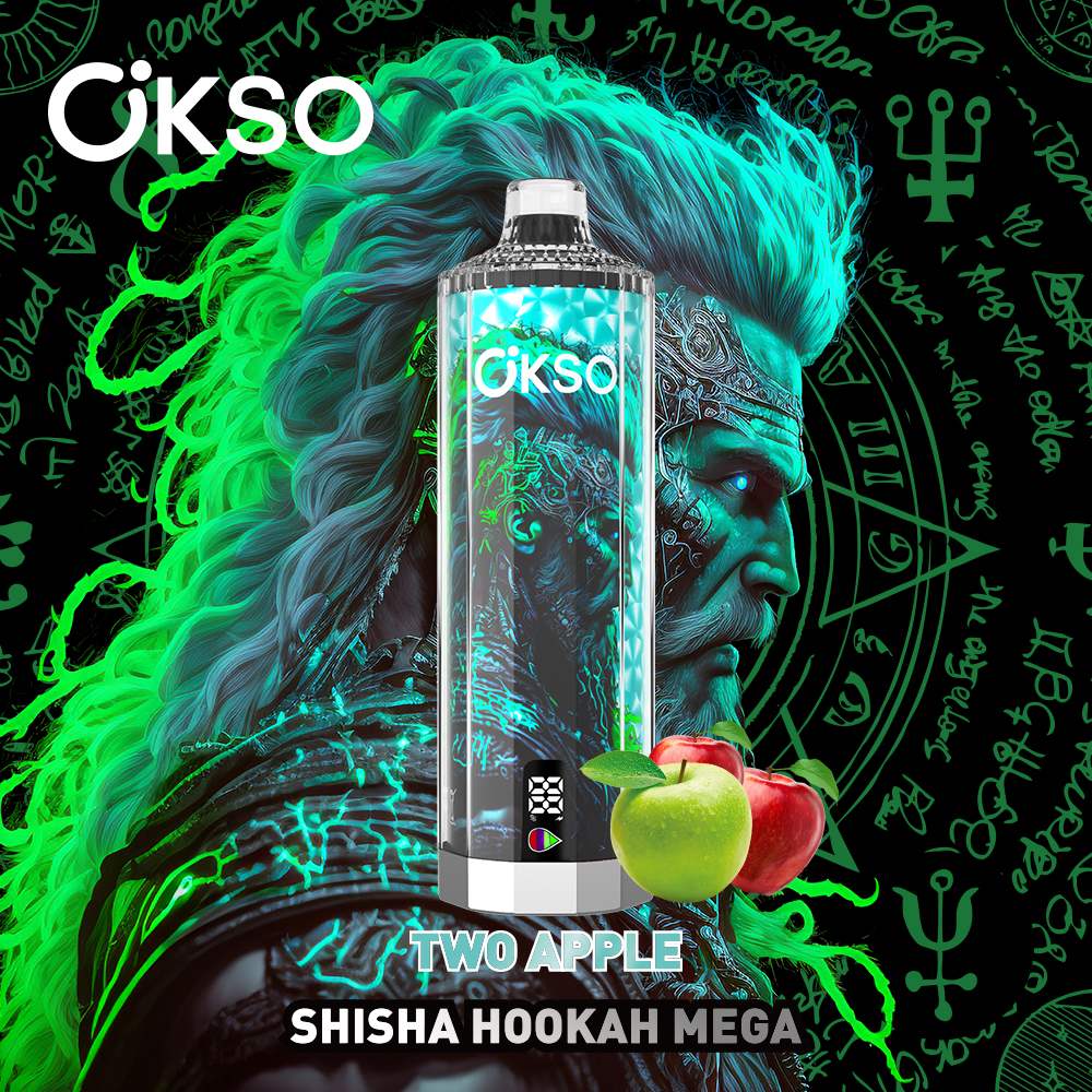 OKSO Shisha Hookah Mega 50000 Puffs Disposable Vape , Triple Mesh Coil, Rechargeable & Adjustable Airflow - Image 2