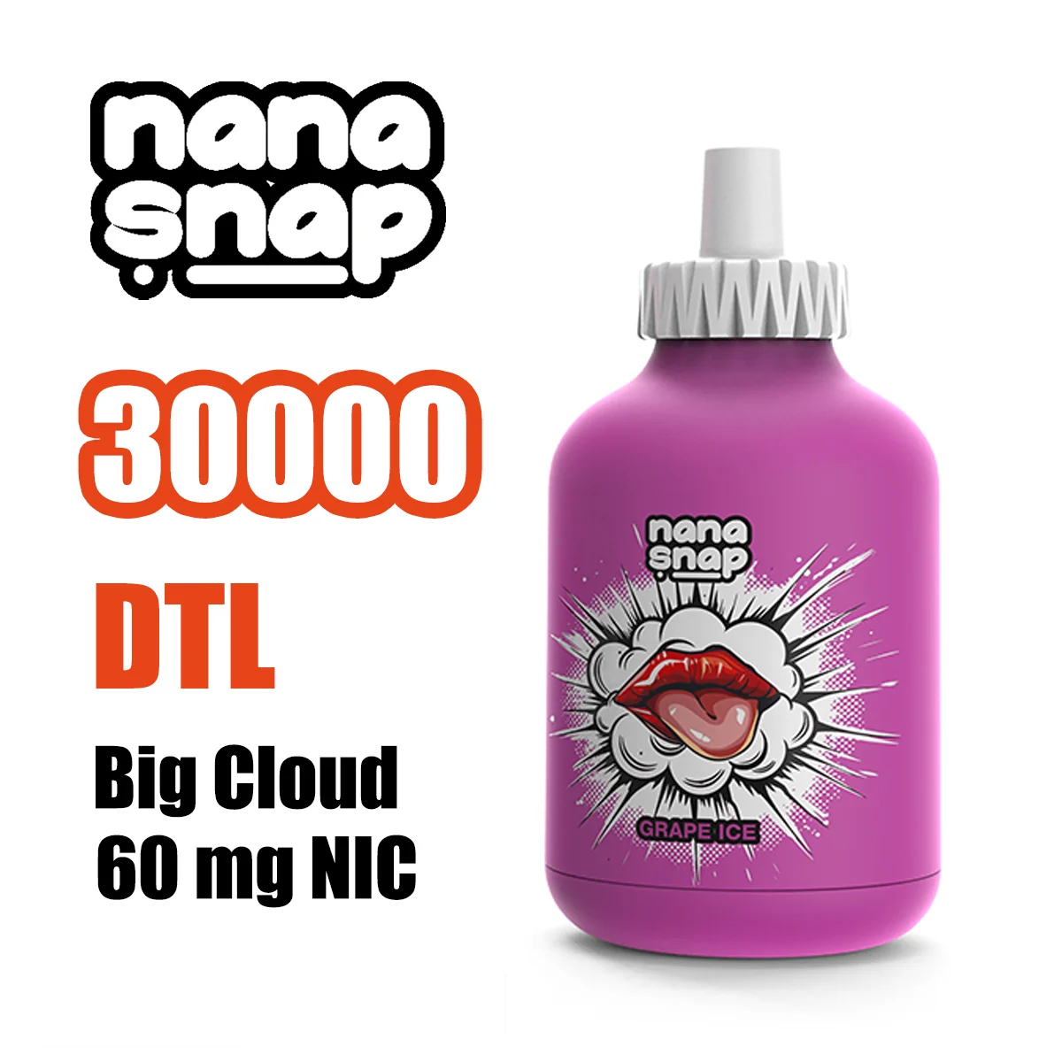 NANASNAP SHISHA 30000 Puffs Bottle-Shaped Disposable Vape , High-Capacity Performance & Modern Design - Image 3