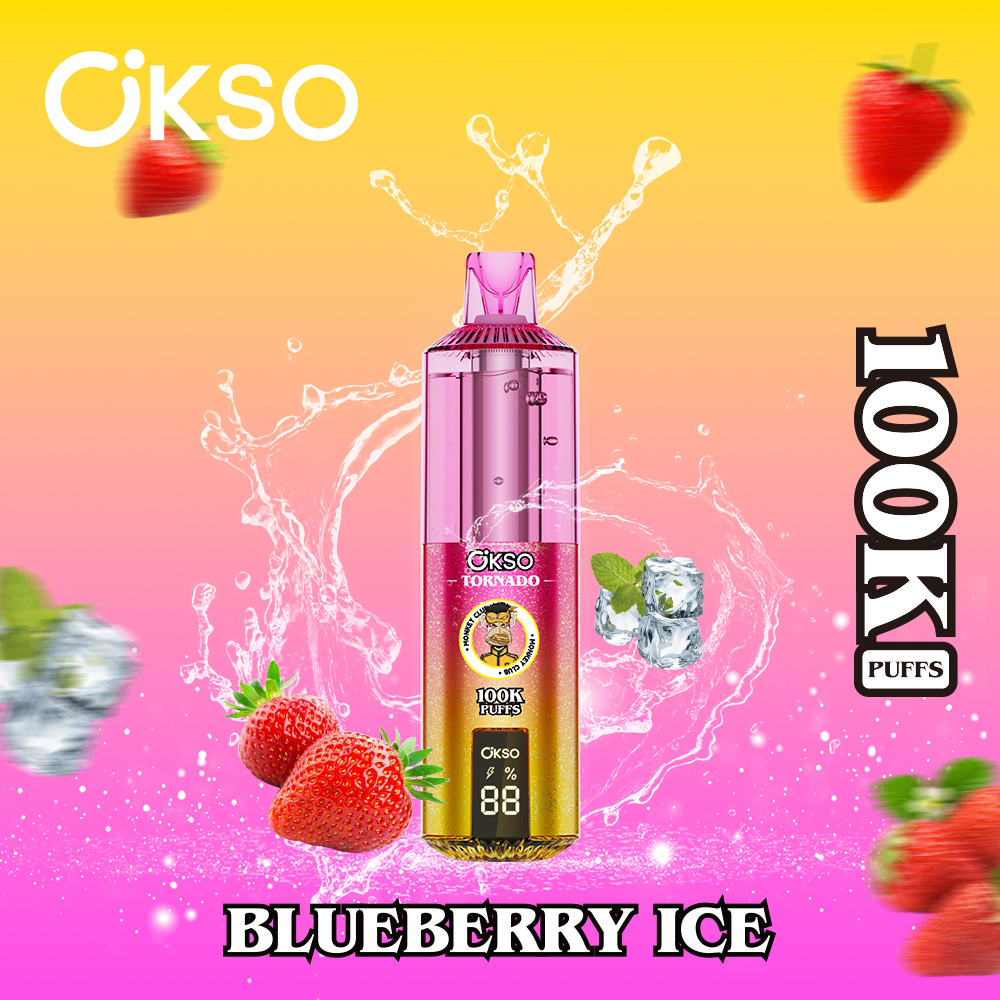 OKSO Tornado 100000 Puffs Disposable Vape , Dual Mesh Coil, LED Smart Display & Rechargeable Battery - Image 2