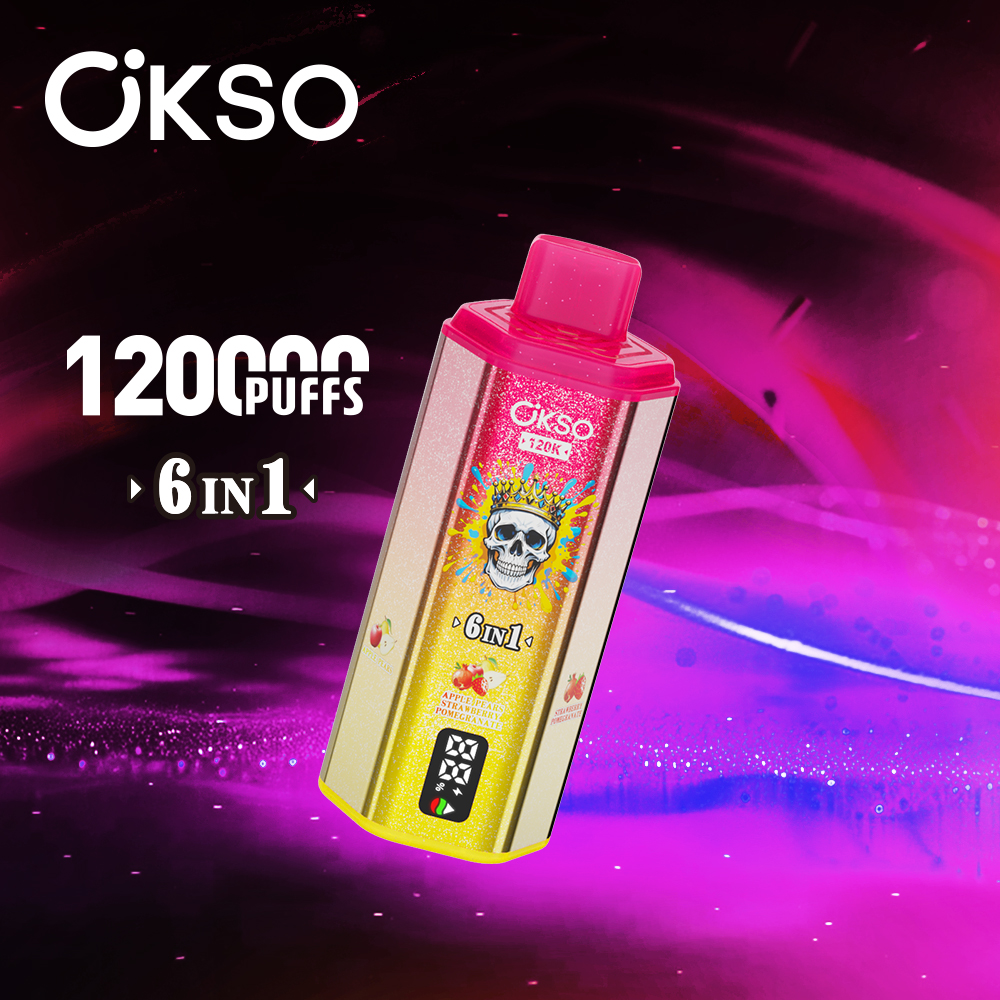 OKSO 6-in-1 120000 Puffs Disposable Vape , 6 Flavor Switching, Triple Mesh Coil & LED Screen - Image 10