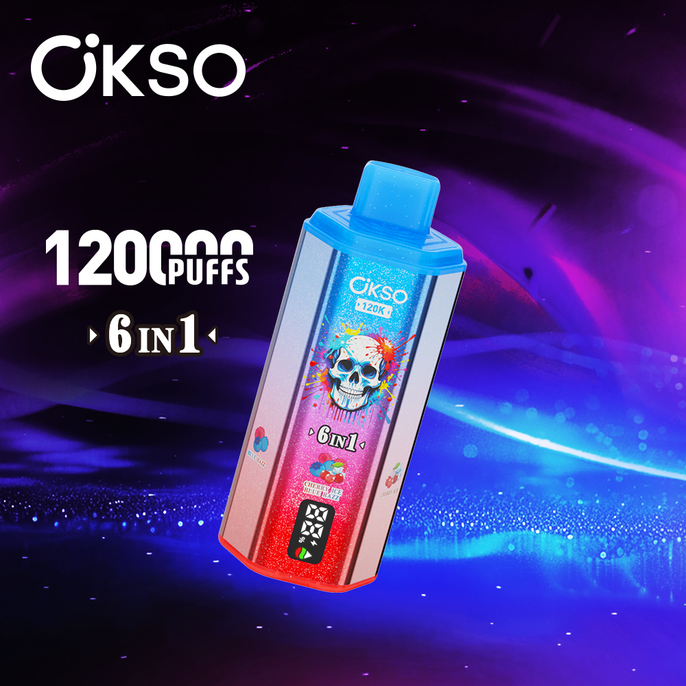 OKSO 6-in-1 120000 Puffs Disposable Vape , 6 Flavor Switching, Triple Mesh Coil & LED Screen - Image 9