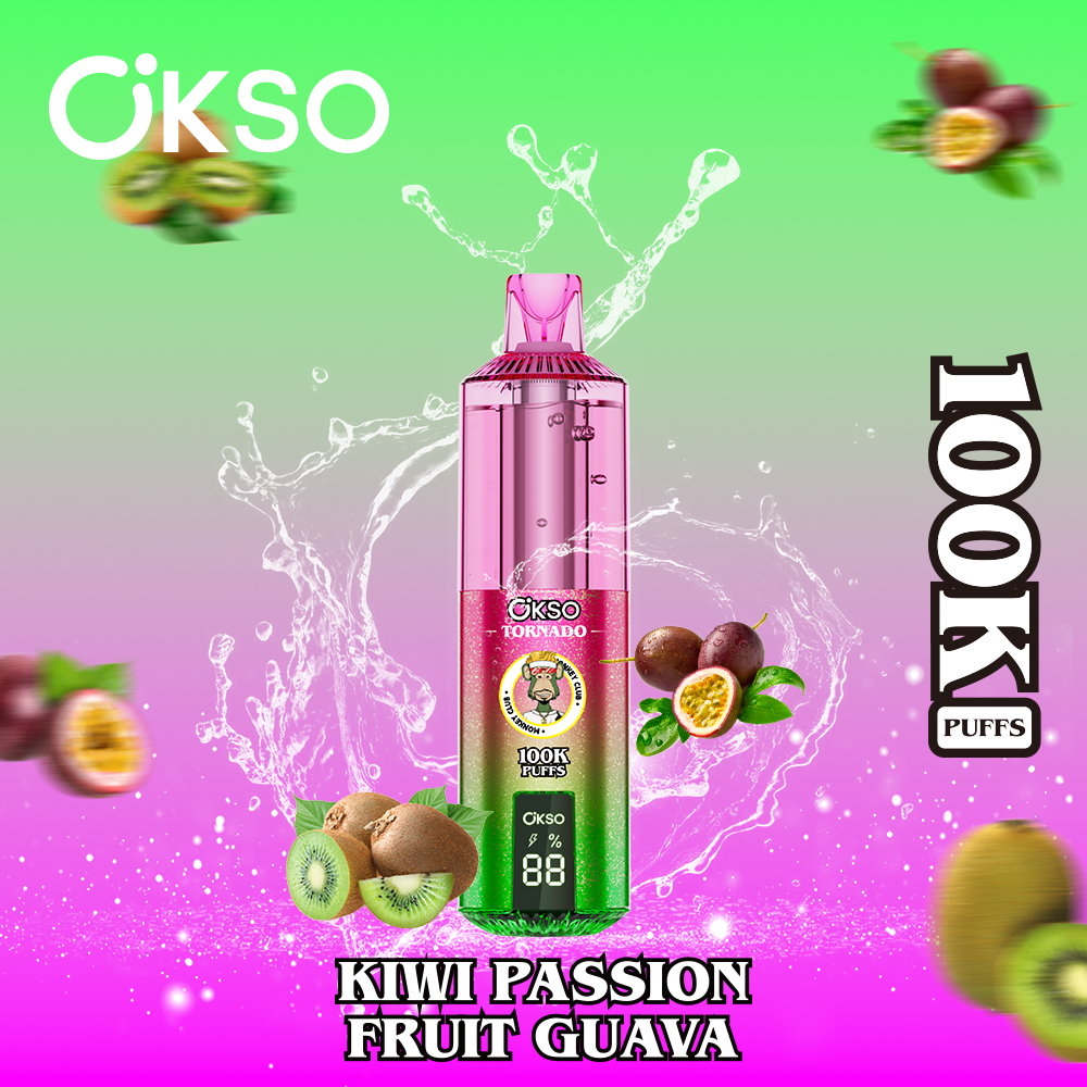 OKSO Tornado 100000 Puffs Disposable Vape , Dual Mesh Coil, LED Smart Display & Rechargeable Battery - Image 9