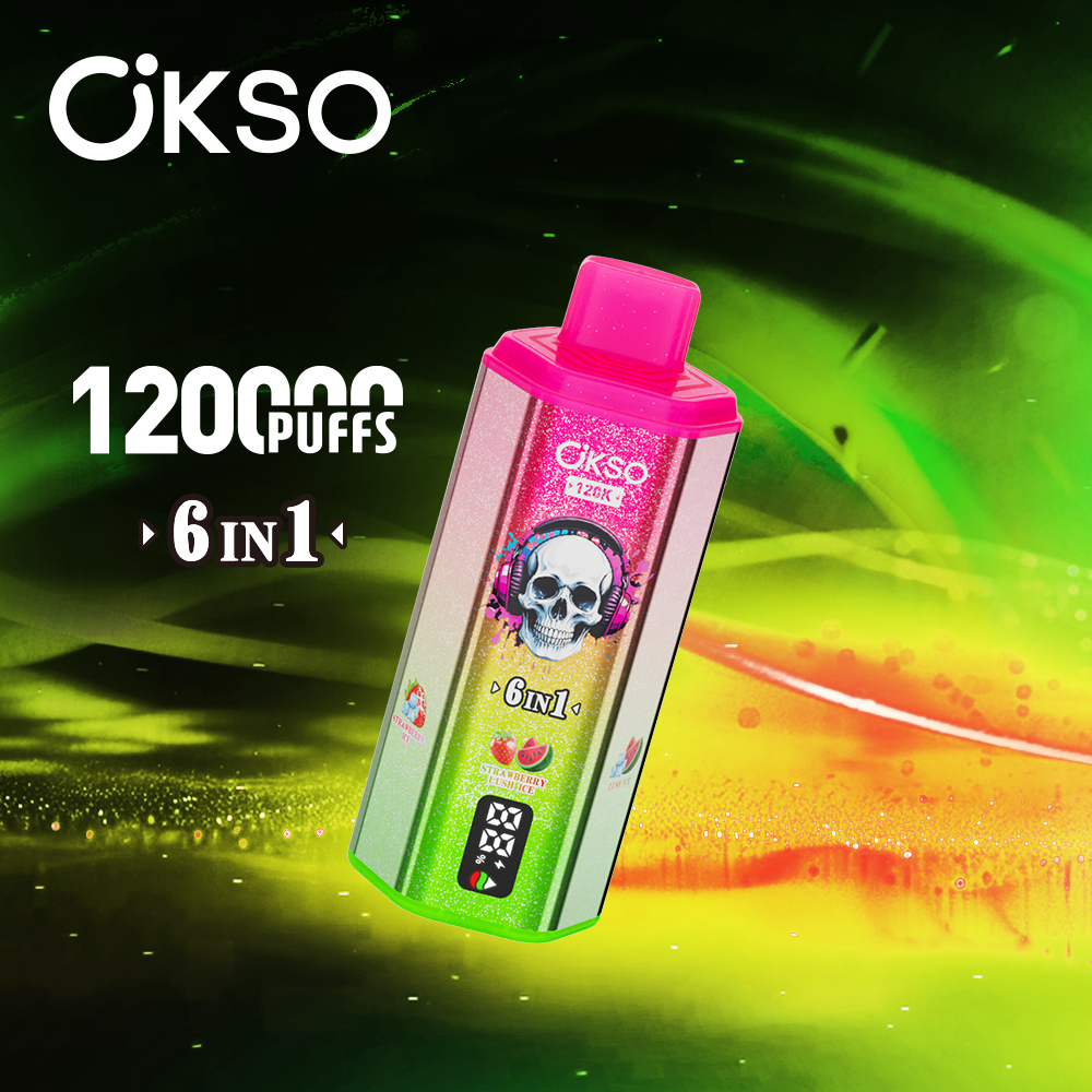 OKSO 6-in-1 120000 Puffs Disposable Vape , 6 Flavor Switching, Triple Mesh Coil & LED Screen - Image 8