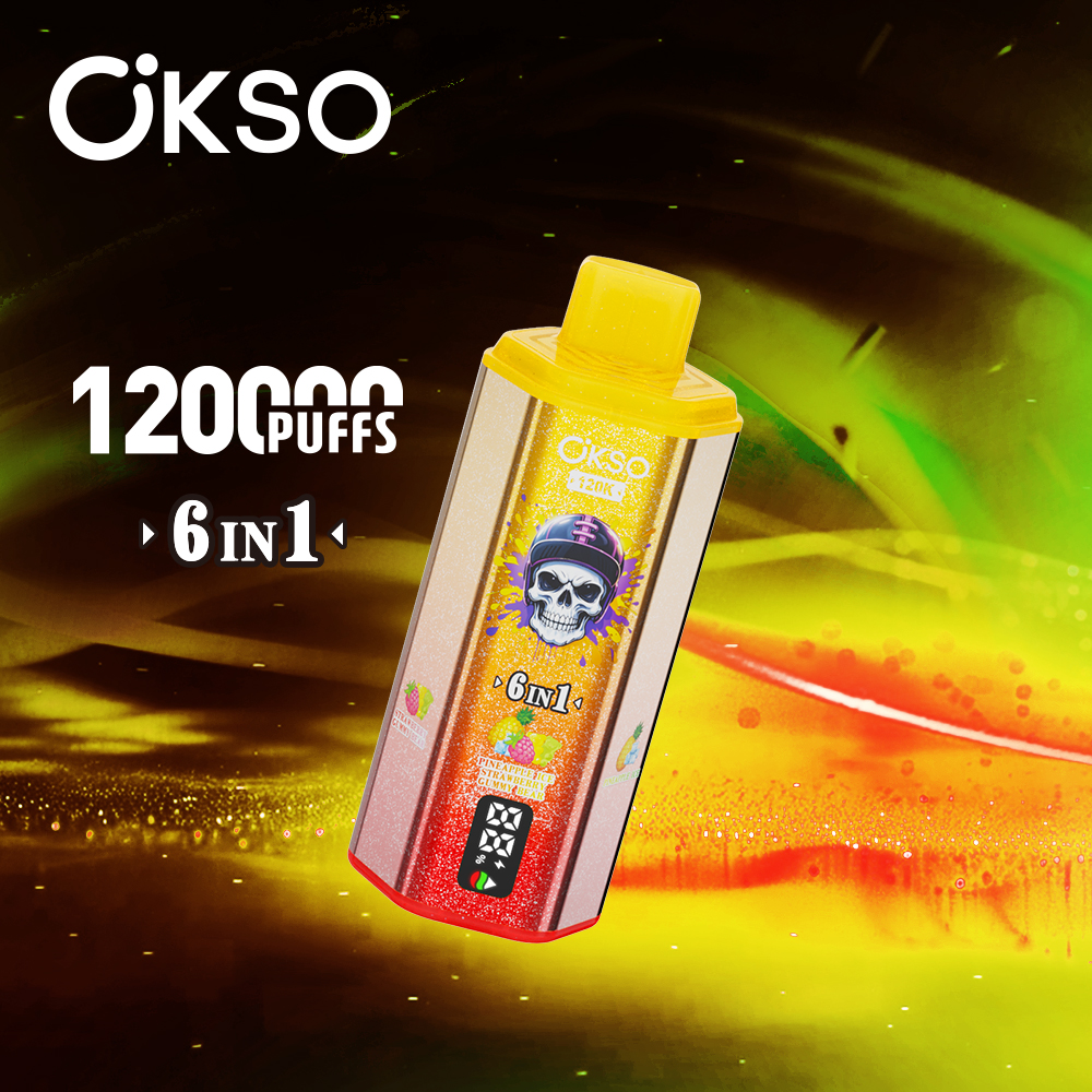 OKSO 6-in-1 120000 Puffs Disposable Vape , 6 Flavor Switching, Triple Mesh Coil & LED Screen - Image 7