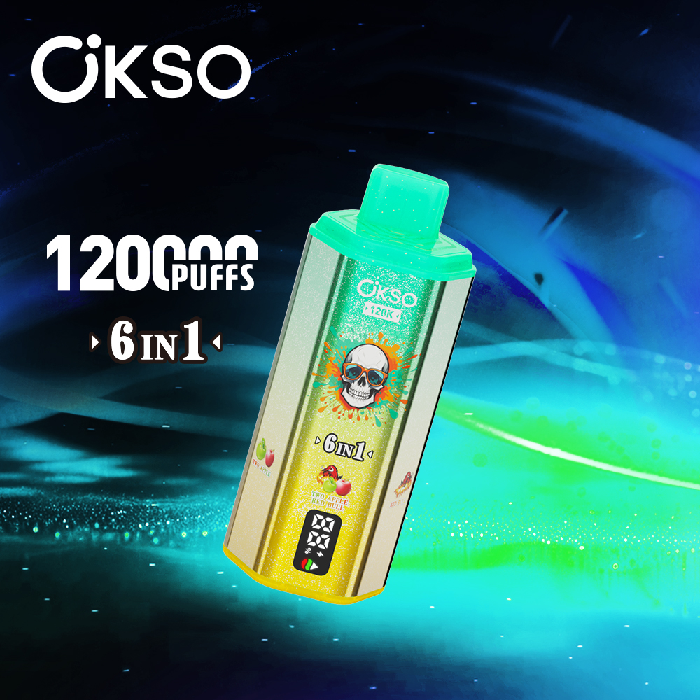 OKSO 6-in-1 120000 Puffs Disposable Vape , 6 Flavor Switching, Triple Mesh Coil & LED Screen - Image 5