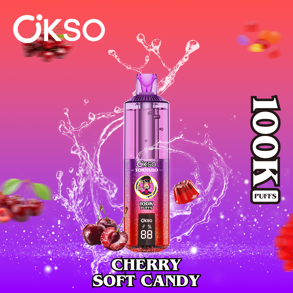 OKSO Tornado 100000 Puffs Disposable Vape , Dual Mesh Coil, LED Smart Display & Rechargeable Battery - Image 5