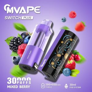 Alternative view of CMVAPE CRYSTAL MARY D40 30000 Puffs Rechargeable Device ,Digital Display, Illuminated Exterior Design,Nicotine 5%