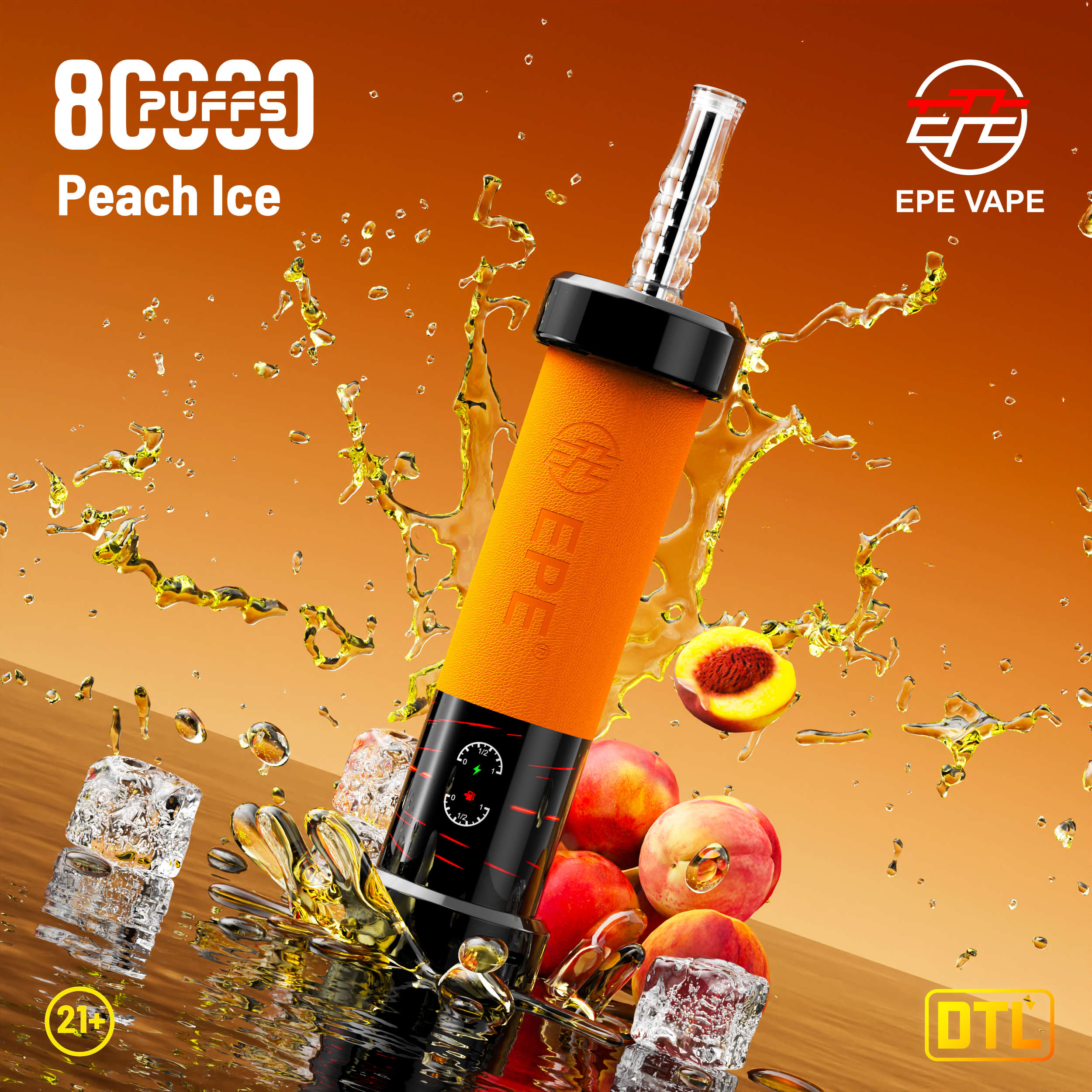 EPE AP 80000 Puffs Hookah Style Disposable Vape – Adjustable Airflow, Rechargeable Design & Premium Finish - Image 2