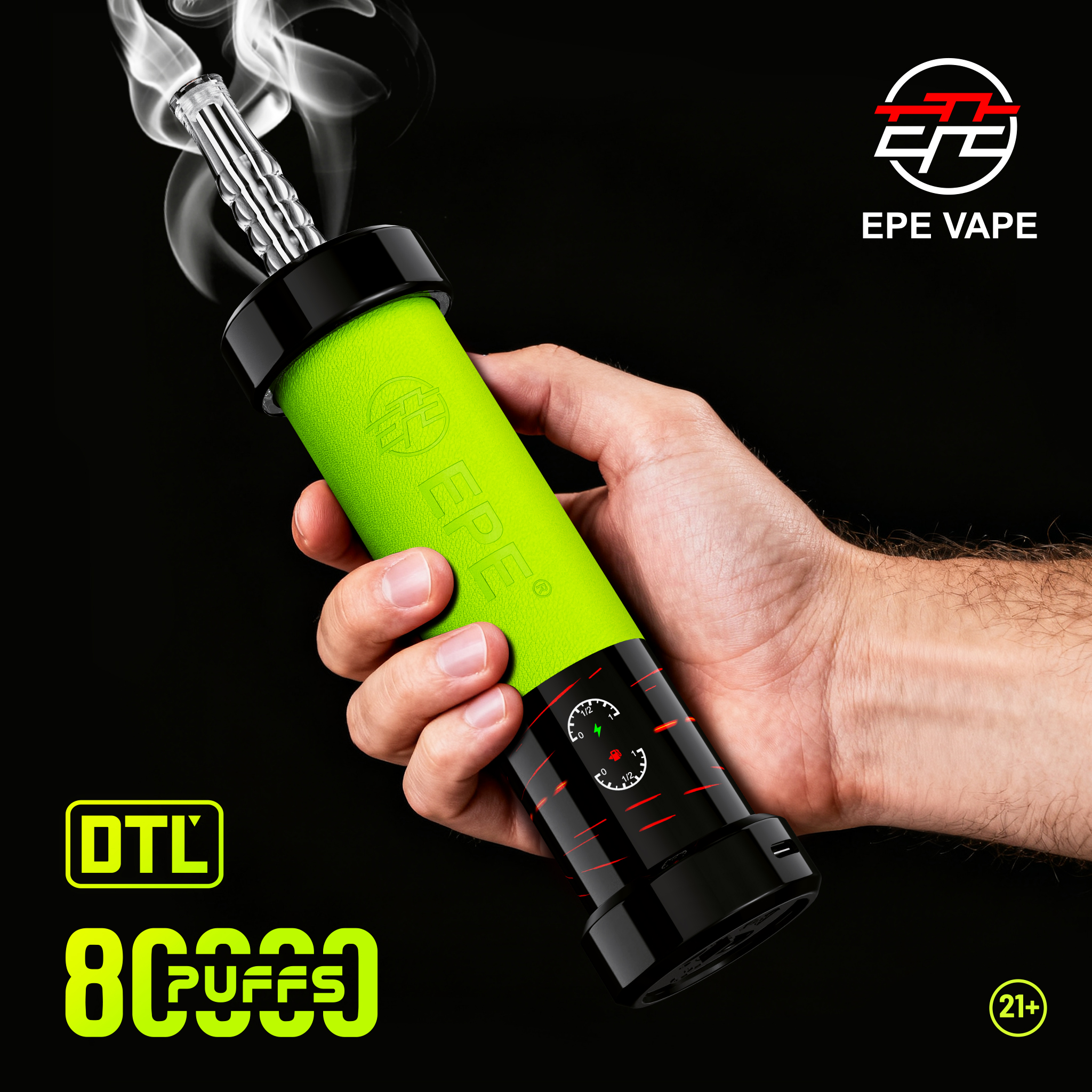 EPE AP 80000 Puffs Hookah Style Disposable Vape – Adjustable Airflow, Rechargeable Design & Premium Finish - Image 5