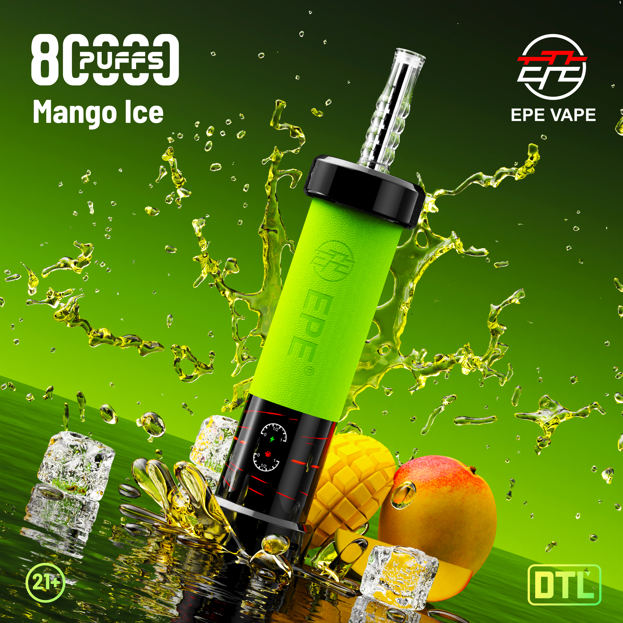 EPE AP 80000 Puffs Hookah Style Disposable Vape – Adjustable Airflow, Rechargeable Design & Premium Finish