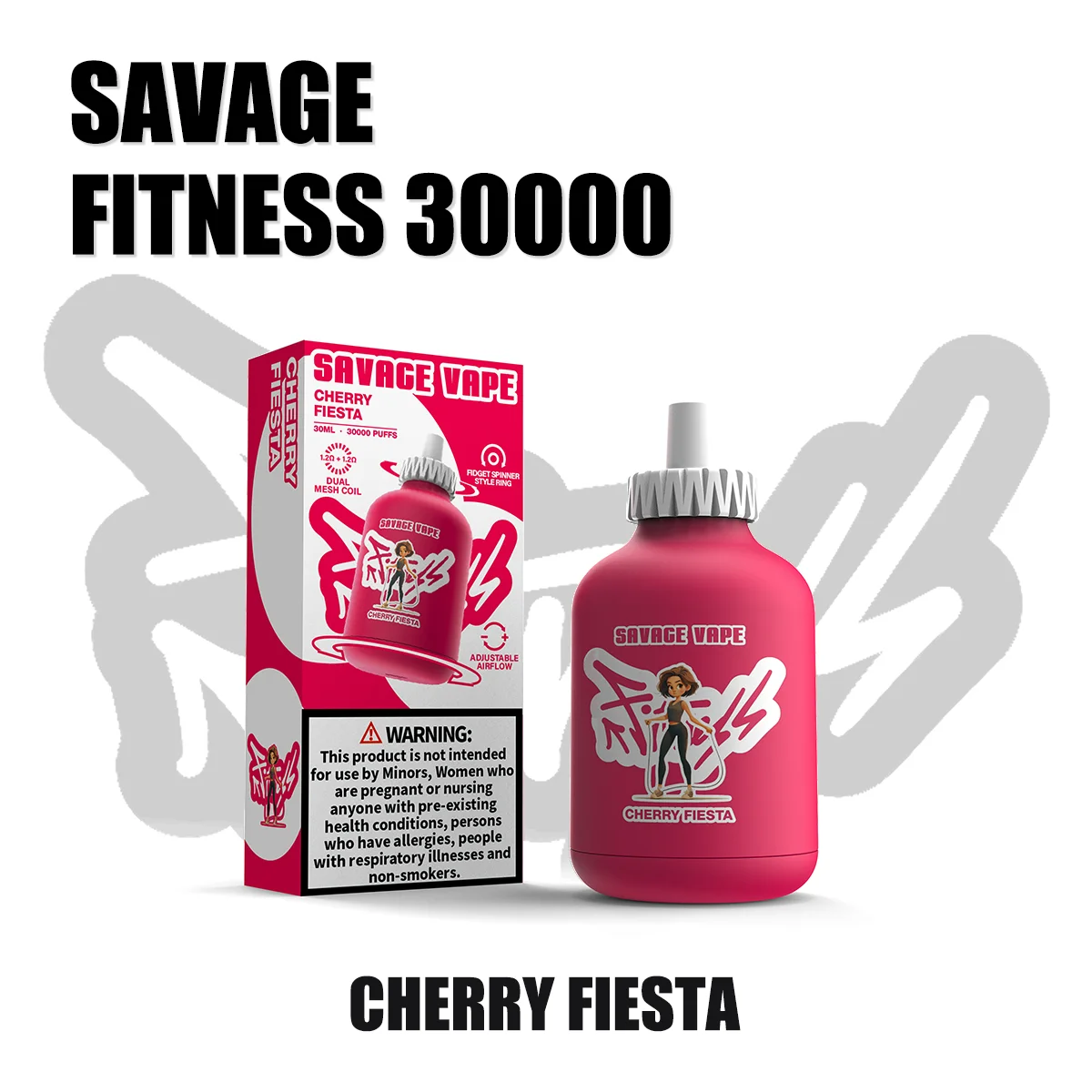 SAVAGE FITNESS 30000 Puffs Disposable Vape , Gas Cylinder Design & Large Capacity Performance